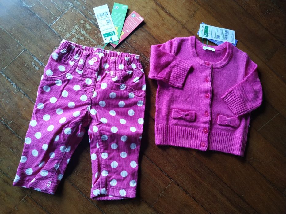 Conjunto roupa bebé menina 1/3 meses NOVO