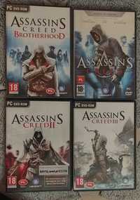 Pudełka z gier PC  Assassins Creed , Creed ll, Creed lll,Creed Brother