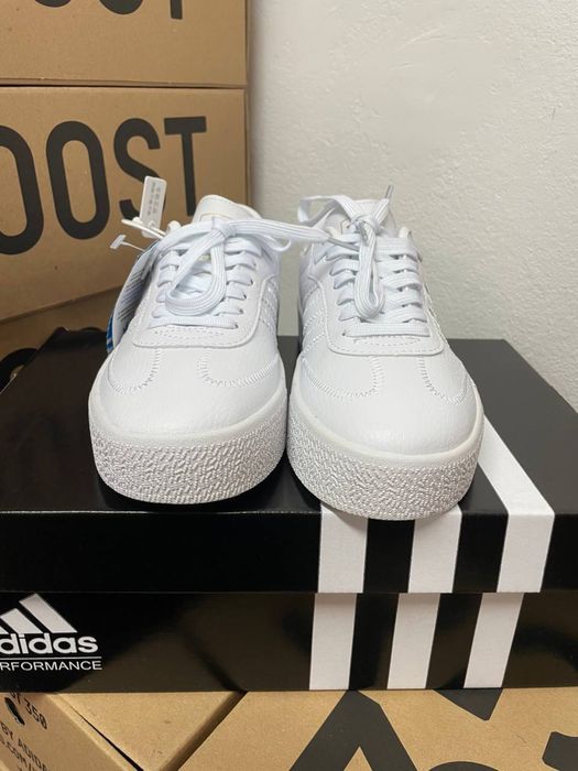 Кожанные кеды Adidas Samba white / Адидас Самба белые 37 38 39 40