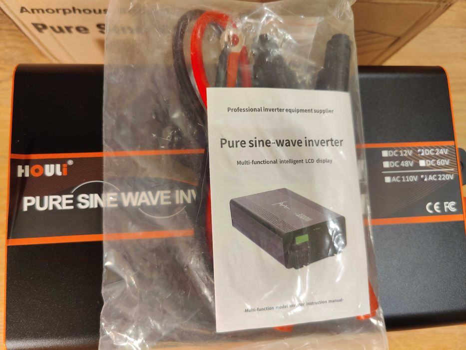 Інвертор HOULi 2500W/5000W 24V DC => 220V AC чистий синус