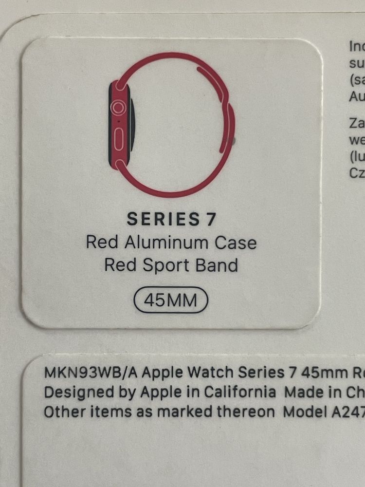 Apple Watch 7 45mm red