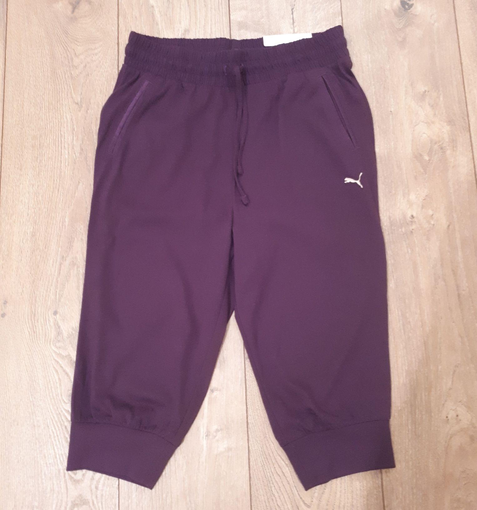 Spodnie Puma 36/38 fiolet, w stylu pumpy, fitness, trening, nowe