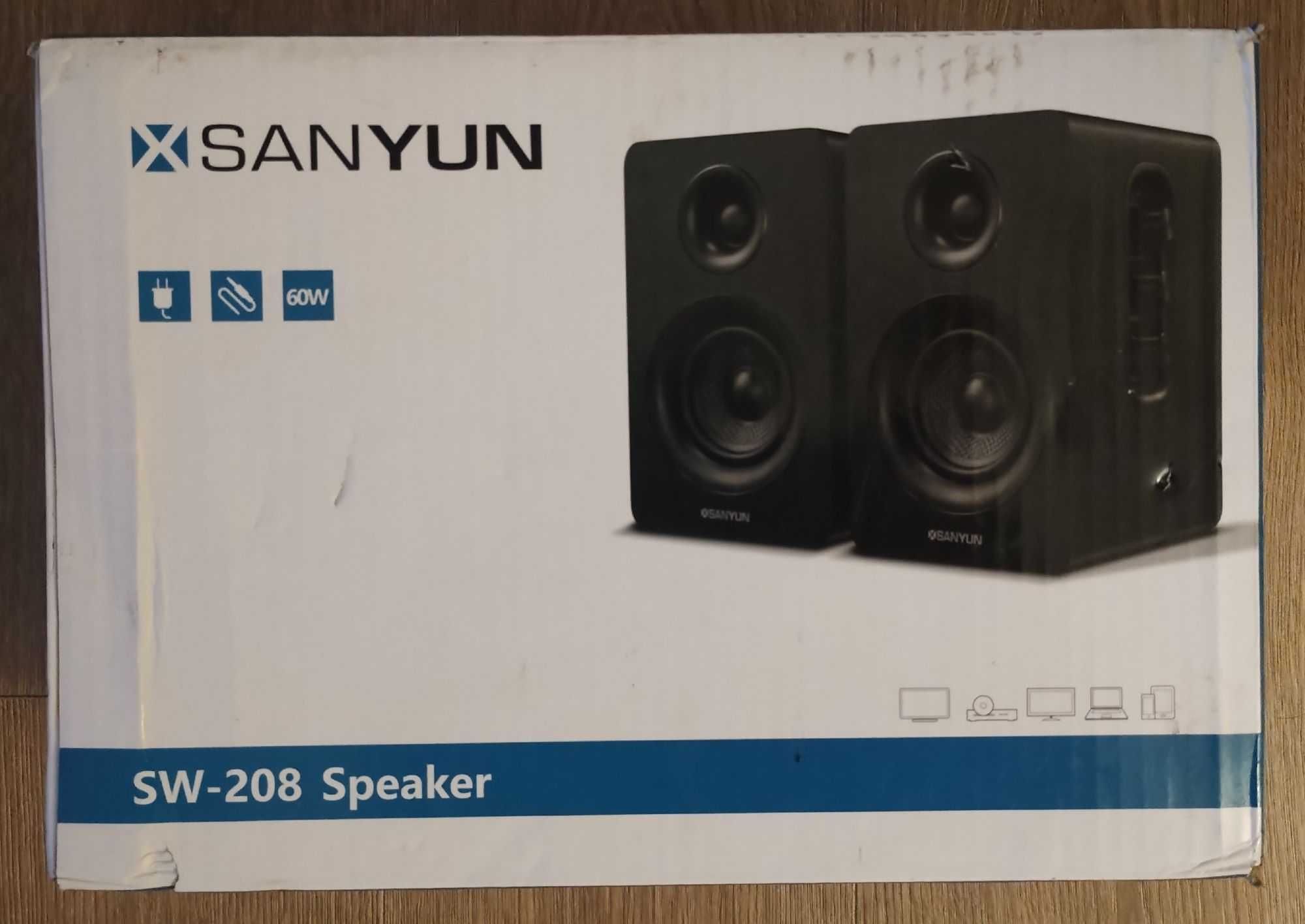 Głośniki aktywne SANYUN SW-208 HIFI BT 5.0 DAC 60W czarne. Komputer