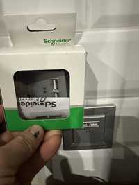 Sprzedam gniazdo USB schneider asfora aluminium EPH