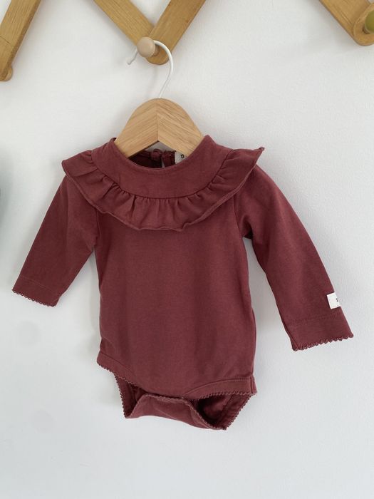 Body newbie bordowe 56 falbanka