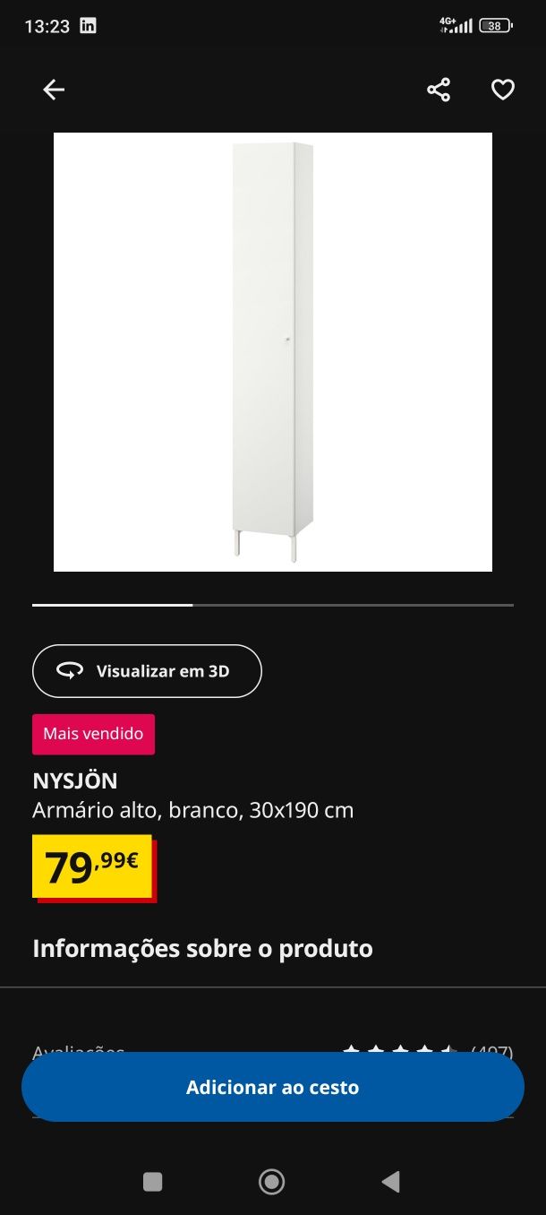 Armário casa banho