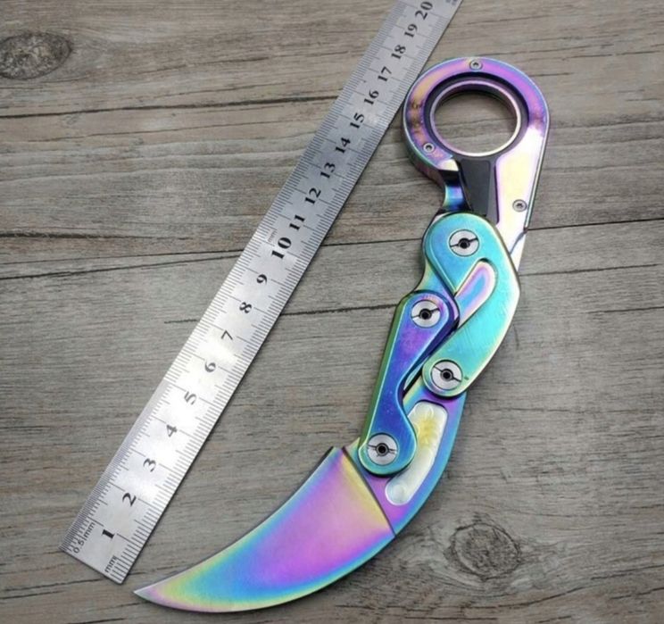 Karambit CS:GO Nóż Neck Pazór Fade Składany