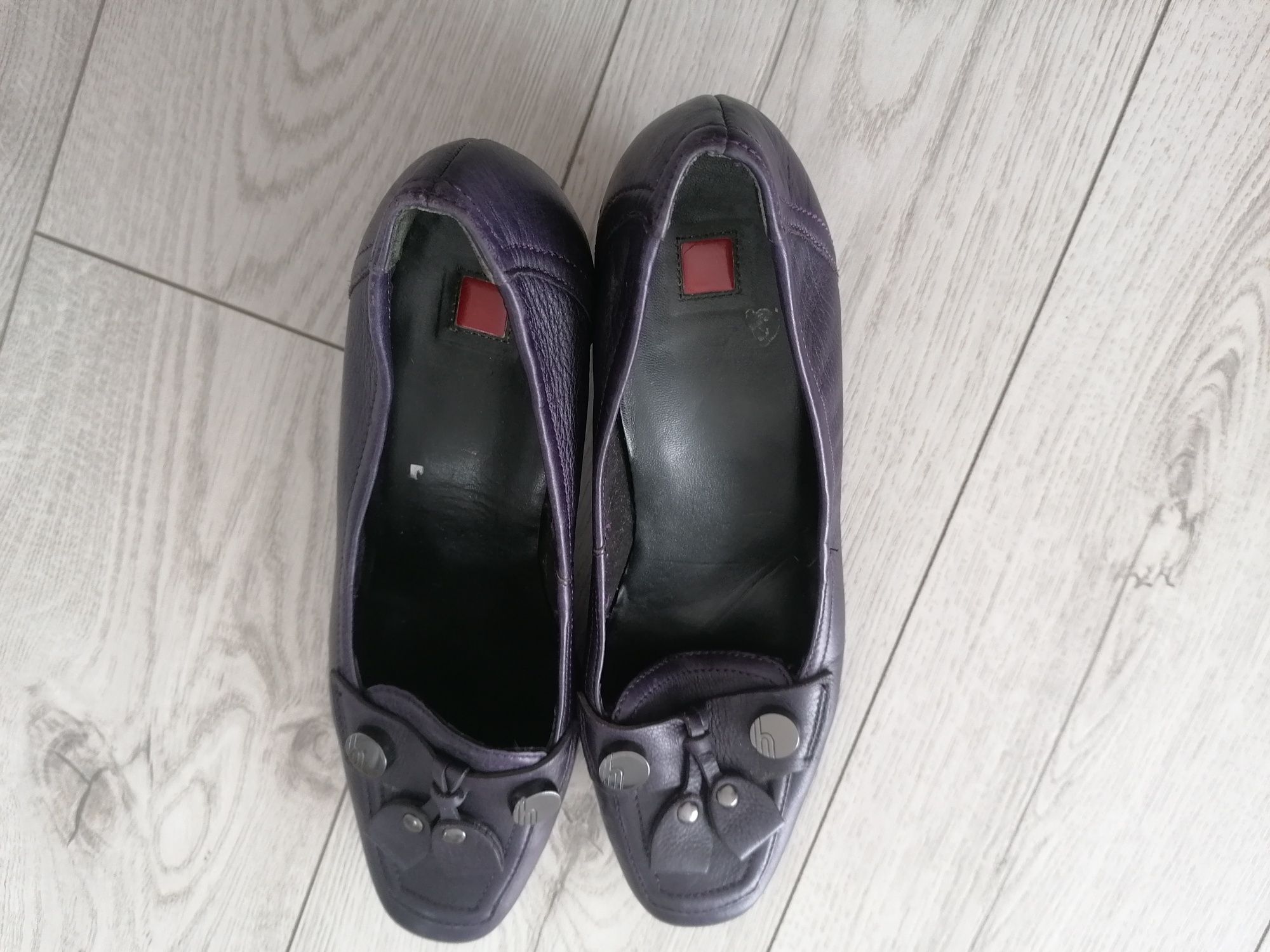 Buty eleganckie fioletowe 38 czółenka