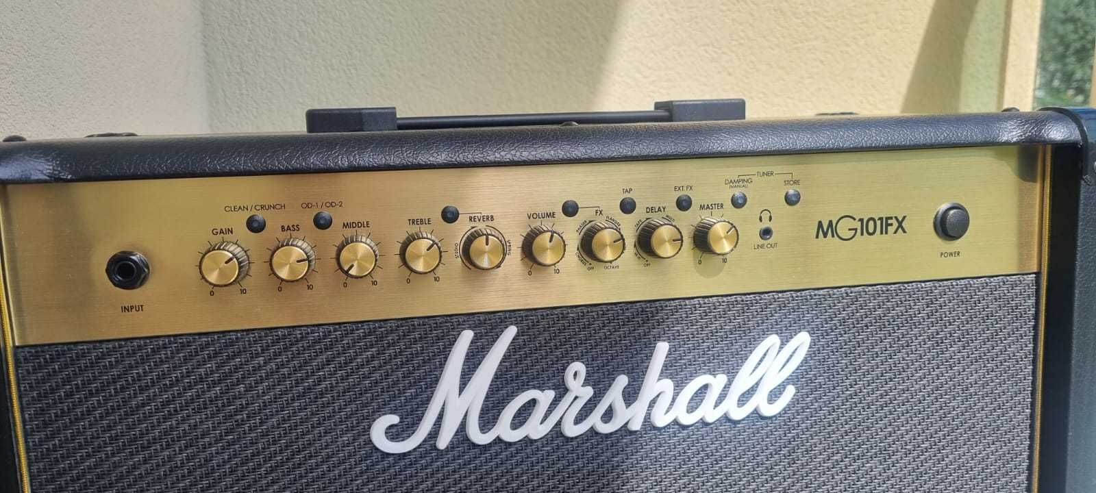 Amplificador Marshall MG101FX + Acessórios