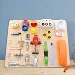 Tablica sensoryczna dla dzieci NILUTO Montessori Busy Board  20 w 1