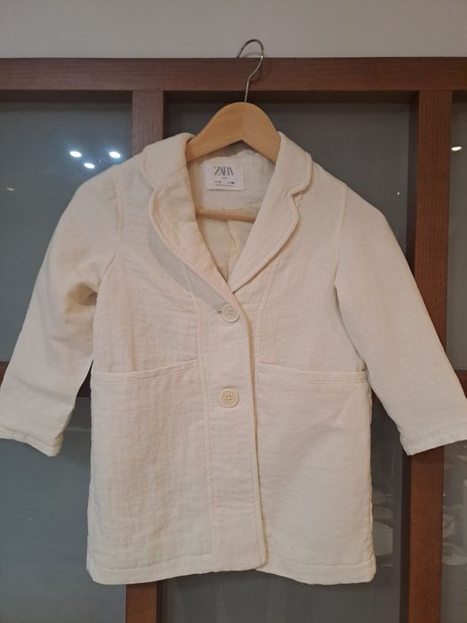 Bawełniany płaszczyk oversize ZARA 116 cm