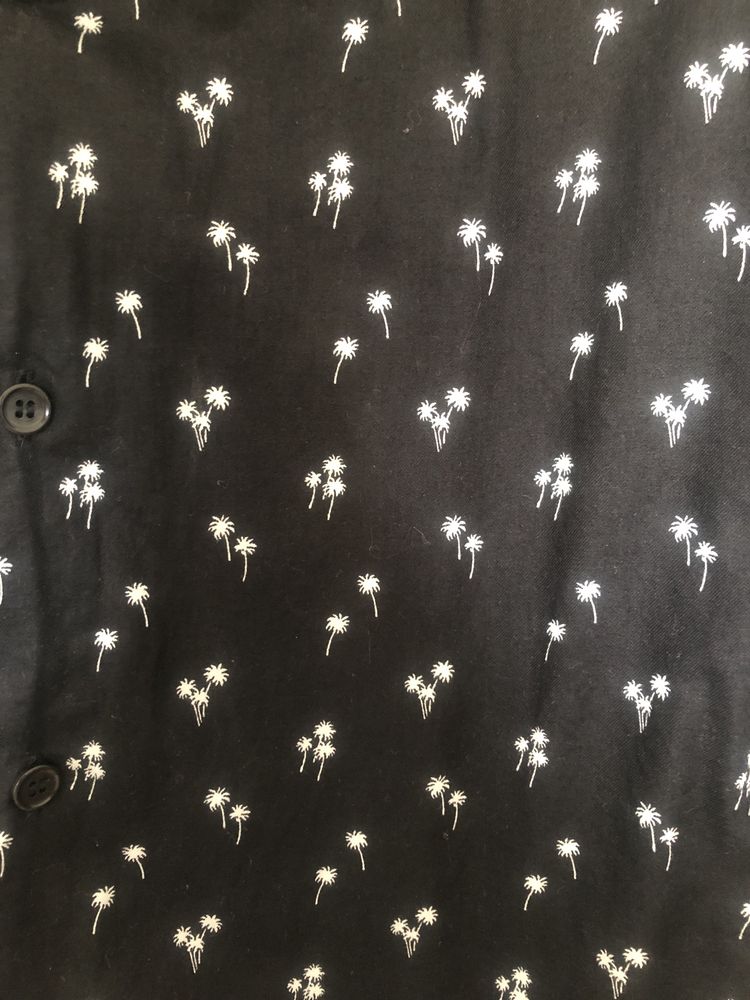The Kooples koszula czarna wzór w palmy rozmiar M