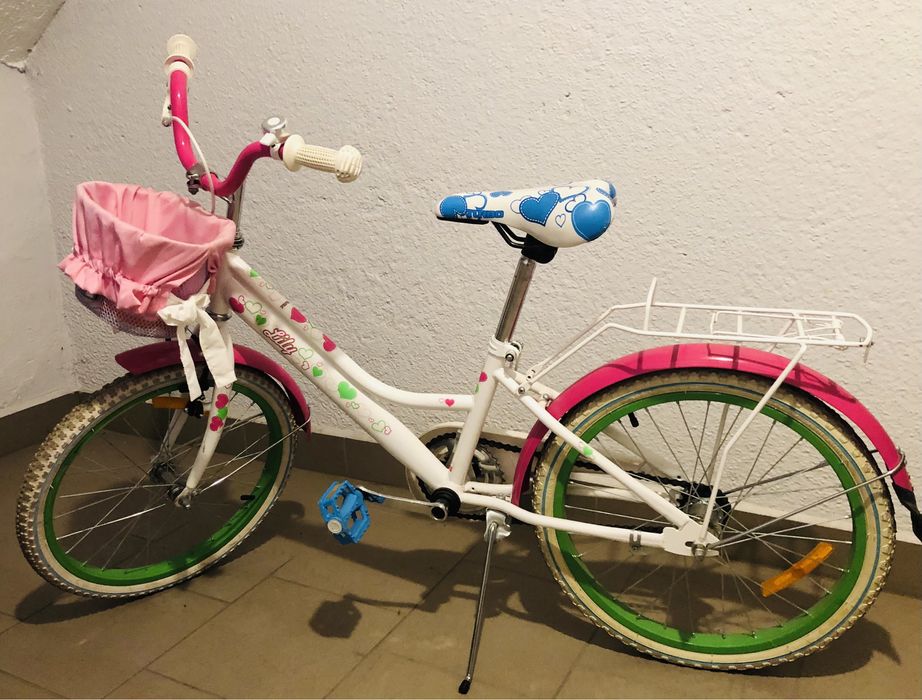 Rower dla dziewczynki BMX Lilly 20 biało różowy