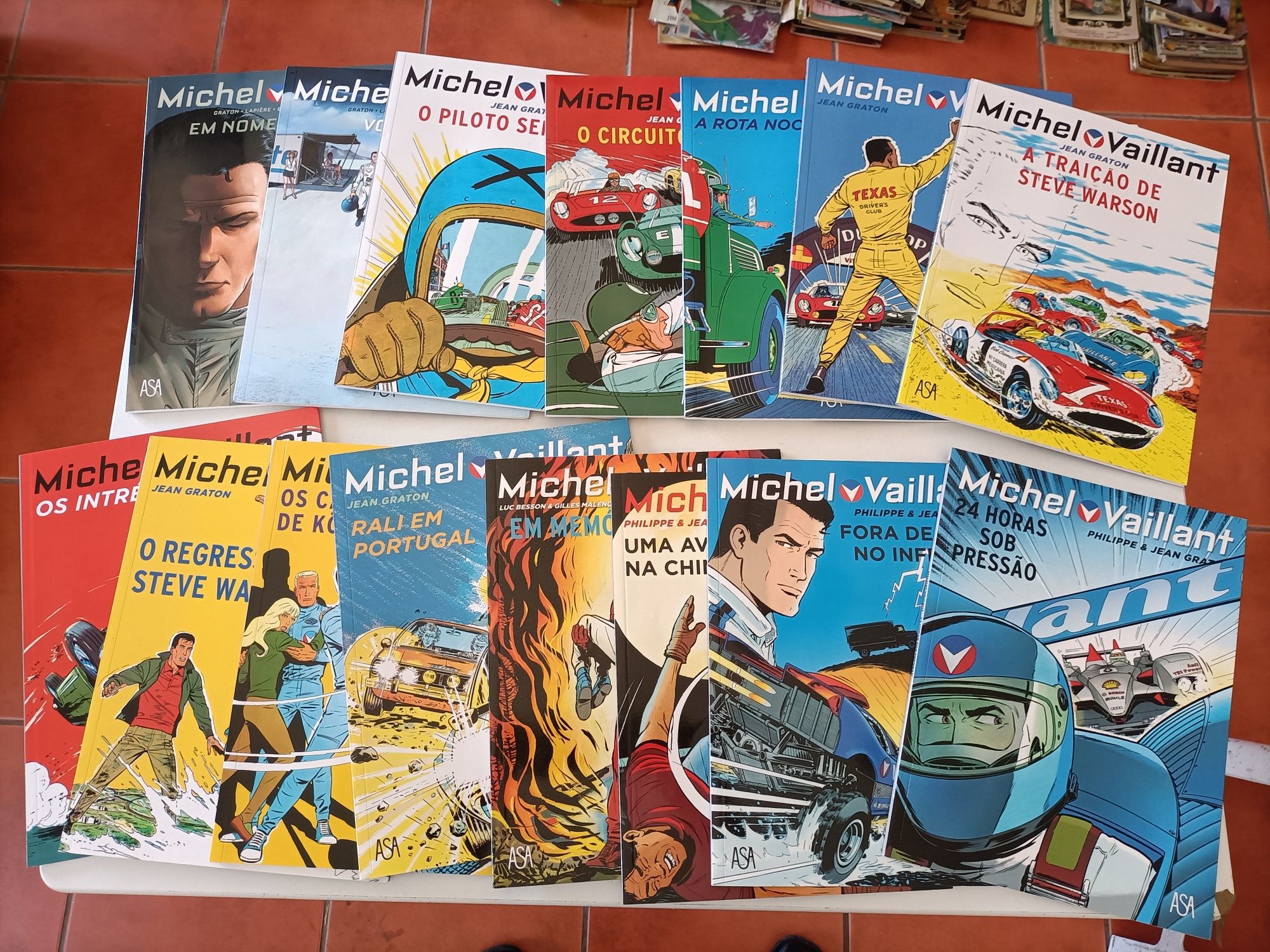 34 Livros Michel Vaillant desde 1977 de Coleções e Editoras diferente