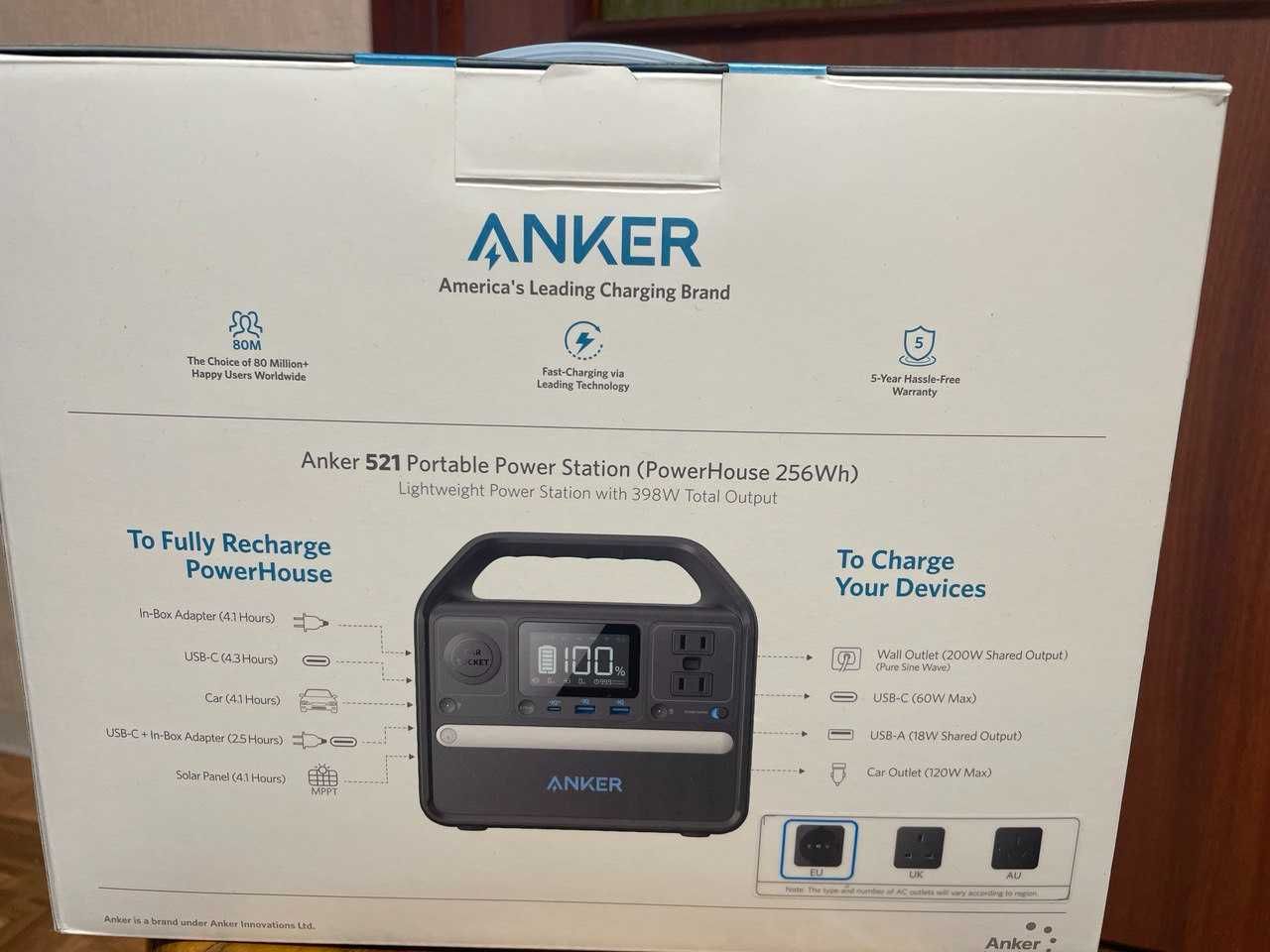 Зарядная станция, генератор Anker 256W