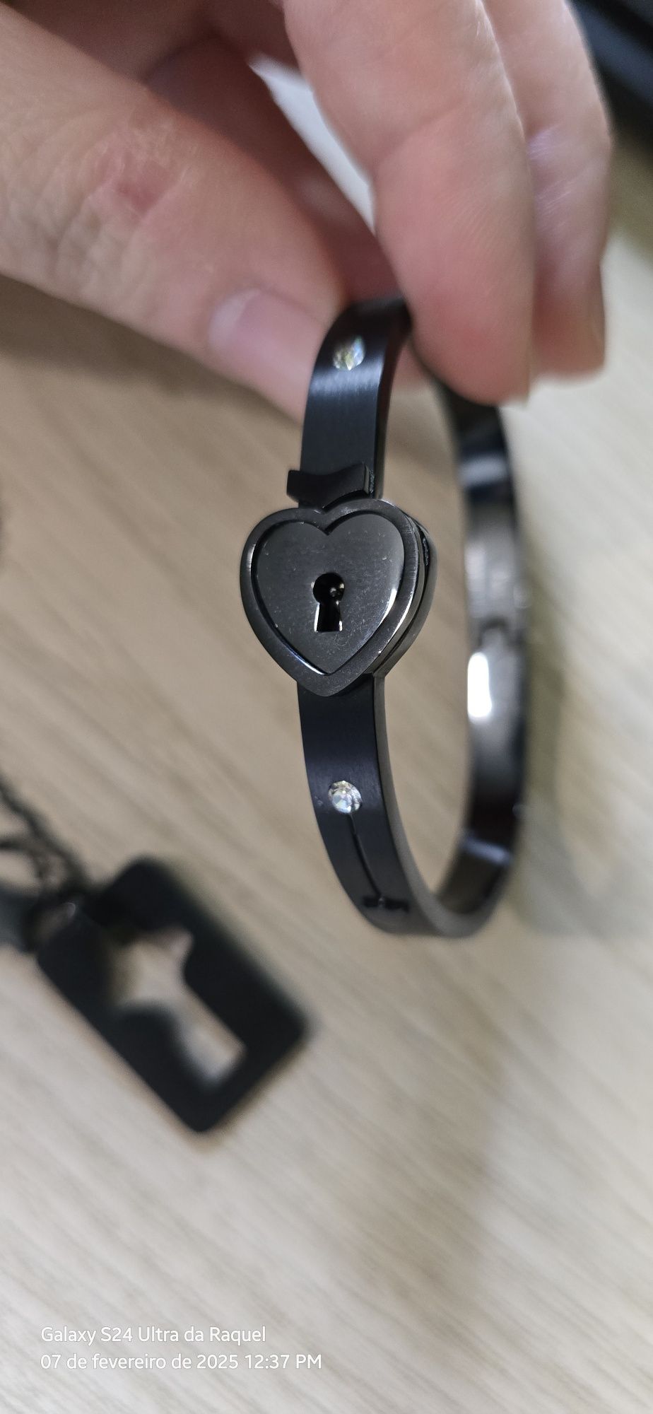 Conjunto colar e pulseira namorados