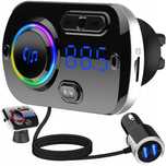 Transmiter Bluetooth Fm Samochodowy 2x Szybka Ładowarka Usb-c Rozmowy