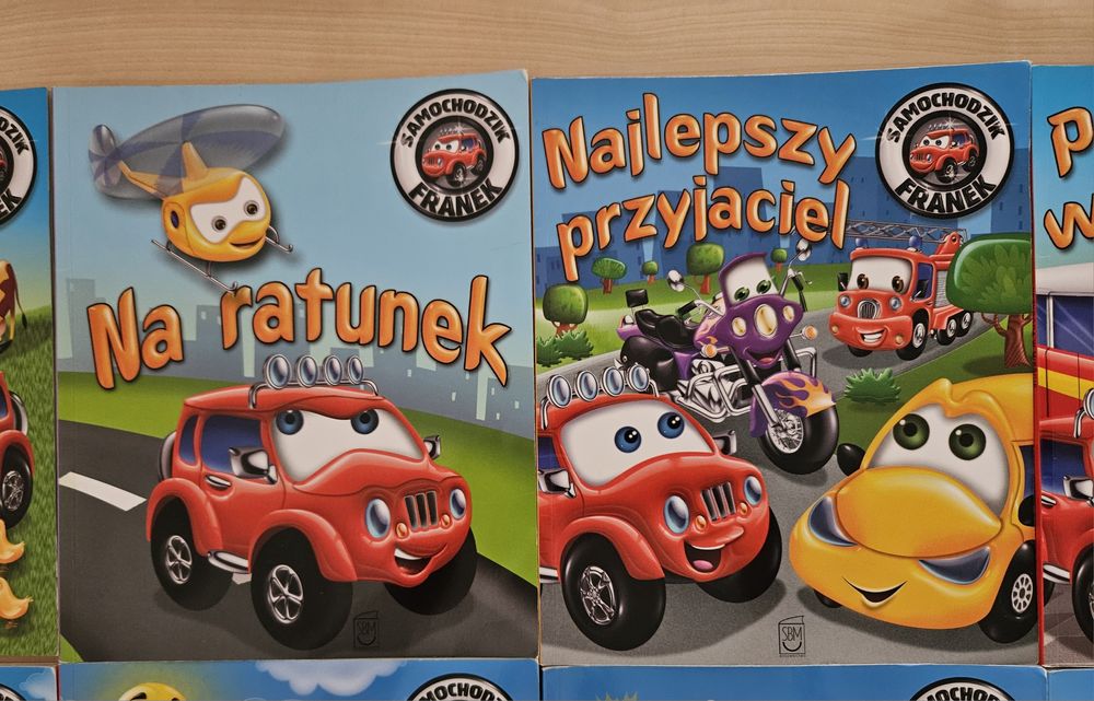 Zestaw 10 książek, książeczek dla dzieci z serii Samochodzik Franek
