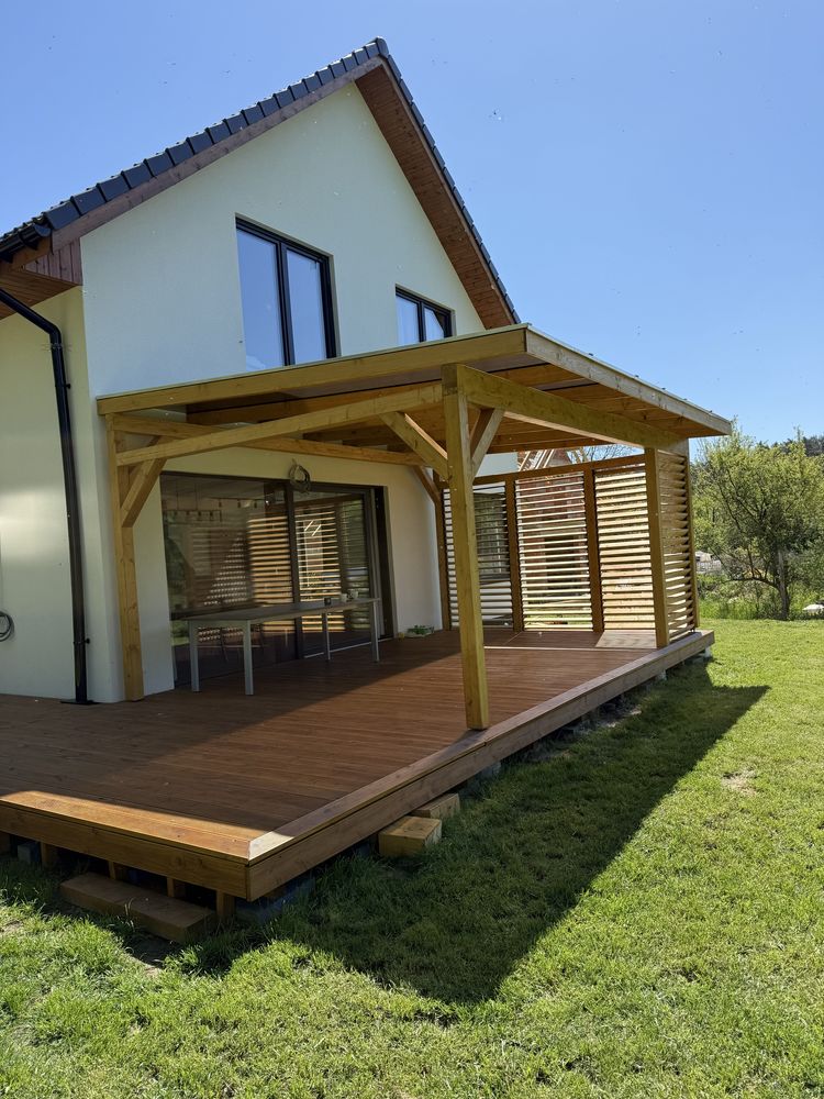 Zadaszenia tarasów pegole wiaty carport kompozyt
