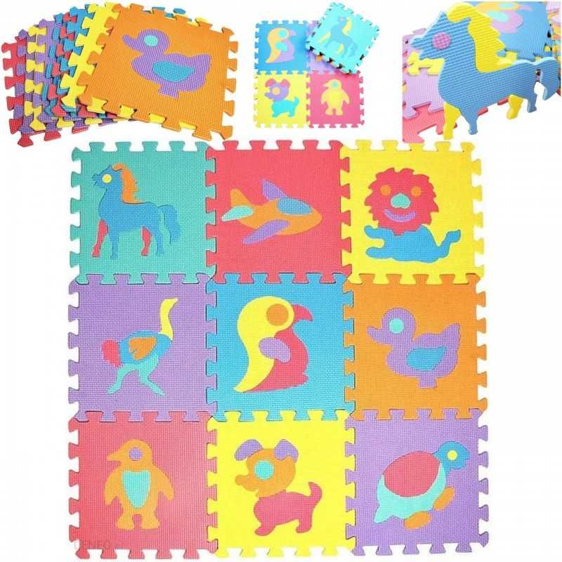 Puzzle piankowe mata eva 10 szt zwierzęta cb-115