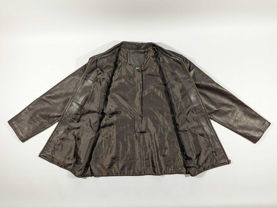 Męska brązowa skórzana kurtka rozmiar XL