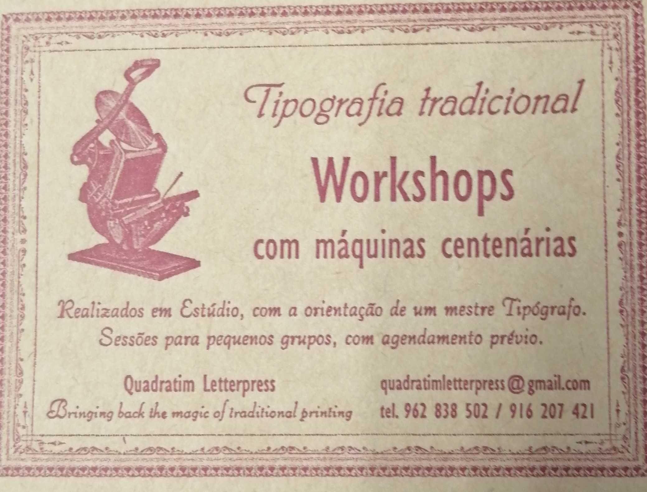 Tipografia/Letterpress EXPLICAÇÕES / Venda