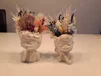 Cabeças boneca em gesso perfumado