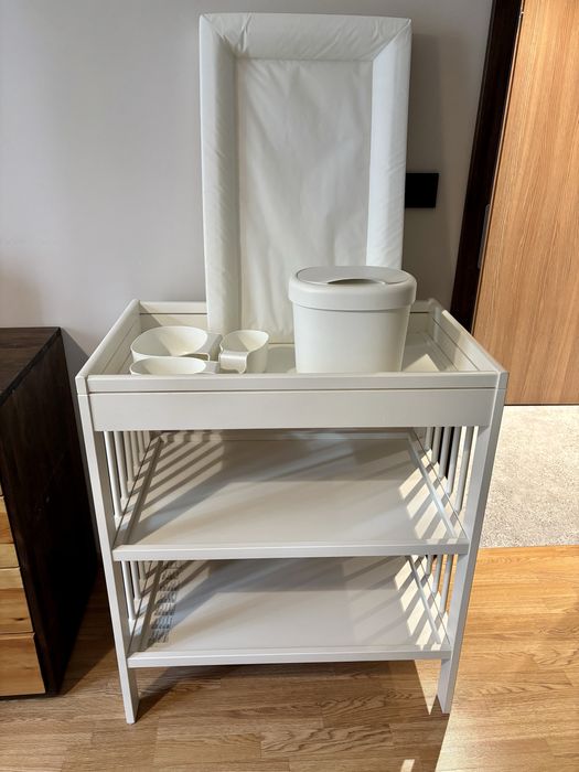 Przewijak ikea gulliver z akcesoriami vadra pojemniki onsklig
