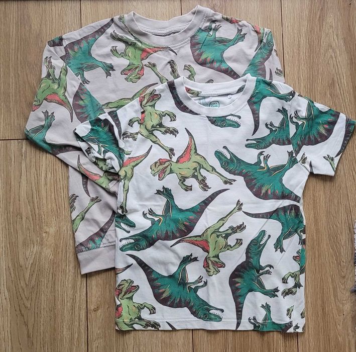 Koszulki chłopięce w dinozaury 122 komplet Smyk