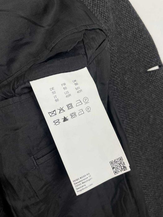Чоловіче вовняне сіре пальто з підкладкою hugo boss nadim