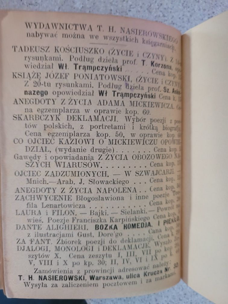 Śpiewnik polski 1906 nakł.T.H.Nasierowskiego