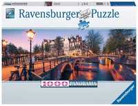 Puzzle 1000 Panorama Amsterdamu, Ravensburger