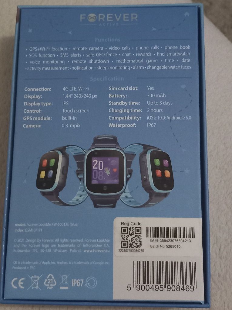 Smartwatch forever 4G lte kidswatch