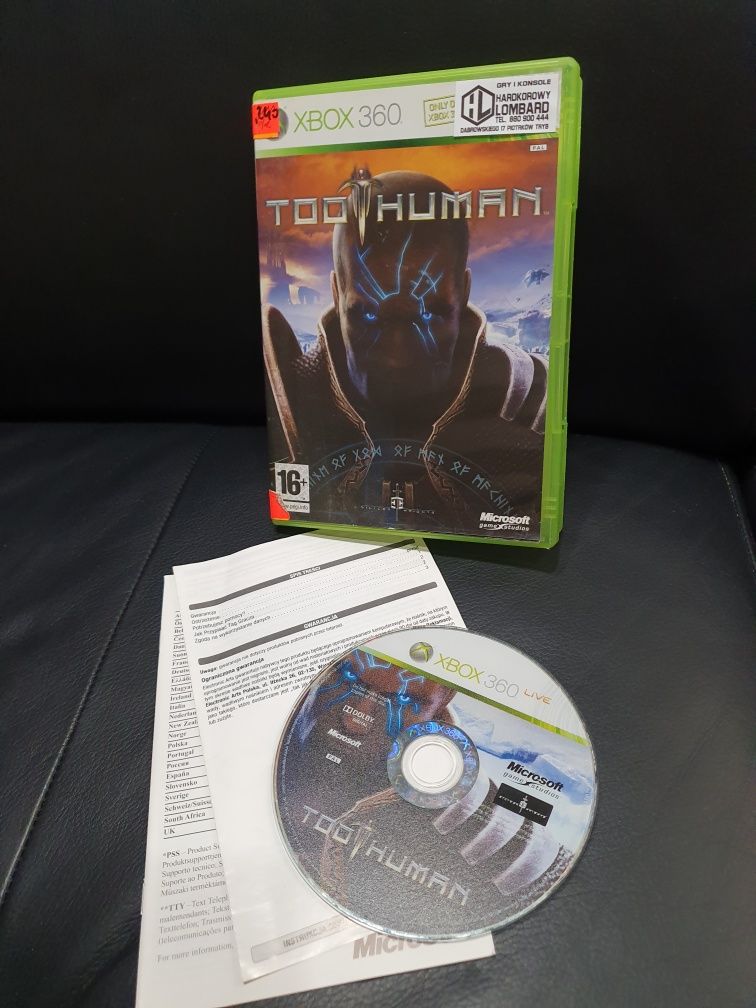 Gra gry xbox 360 one Too Human od kolekcjonera