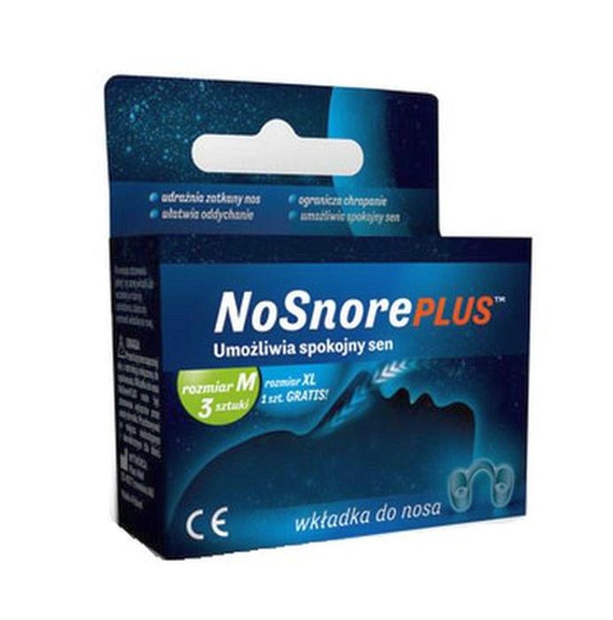 NoSnore Plus antychrapacz wkładki do nosa M 3+ XL 1 przeciw chrapaniu