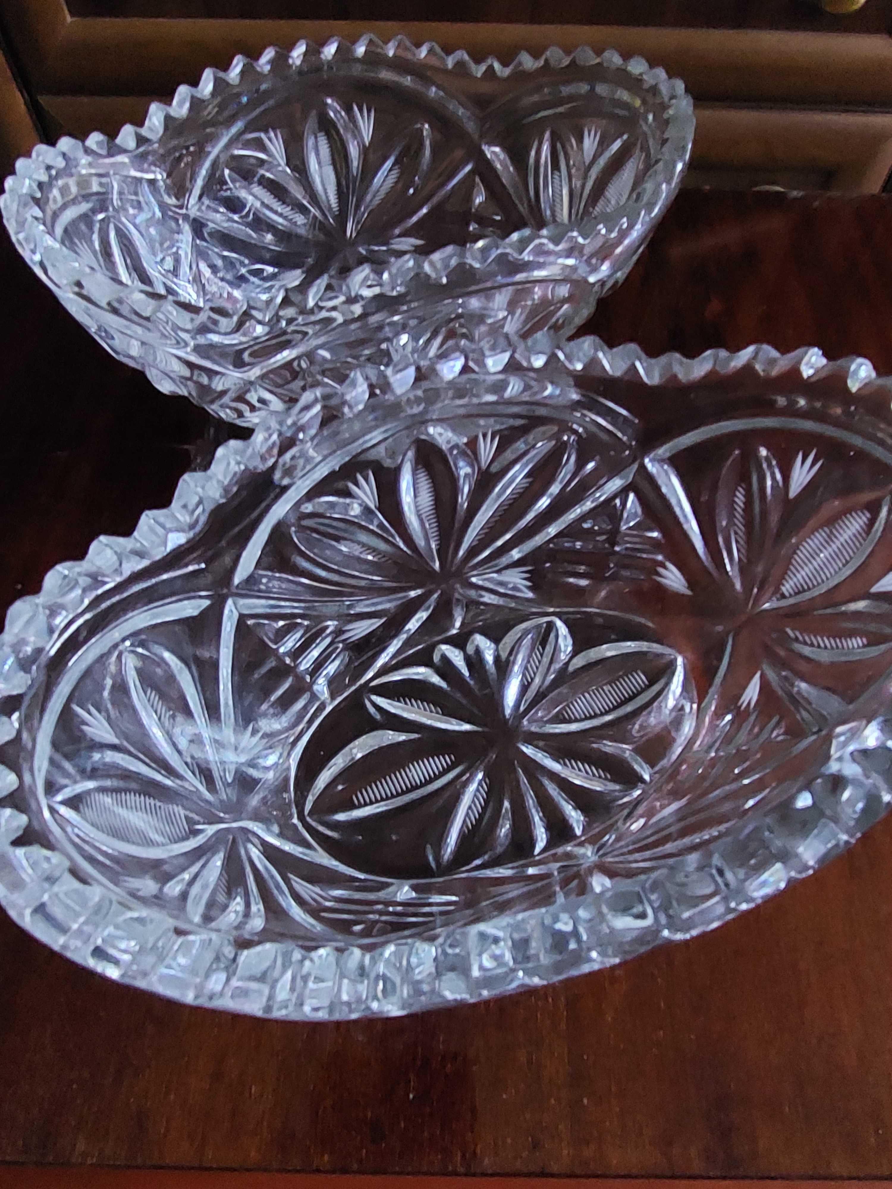 Хрустальные вазы ладьи салатницы, праздничная посуда