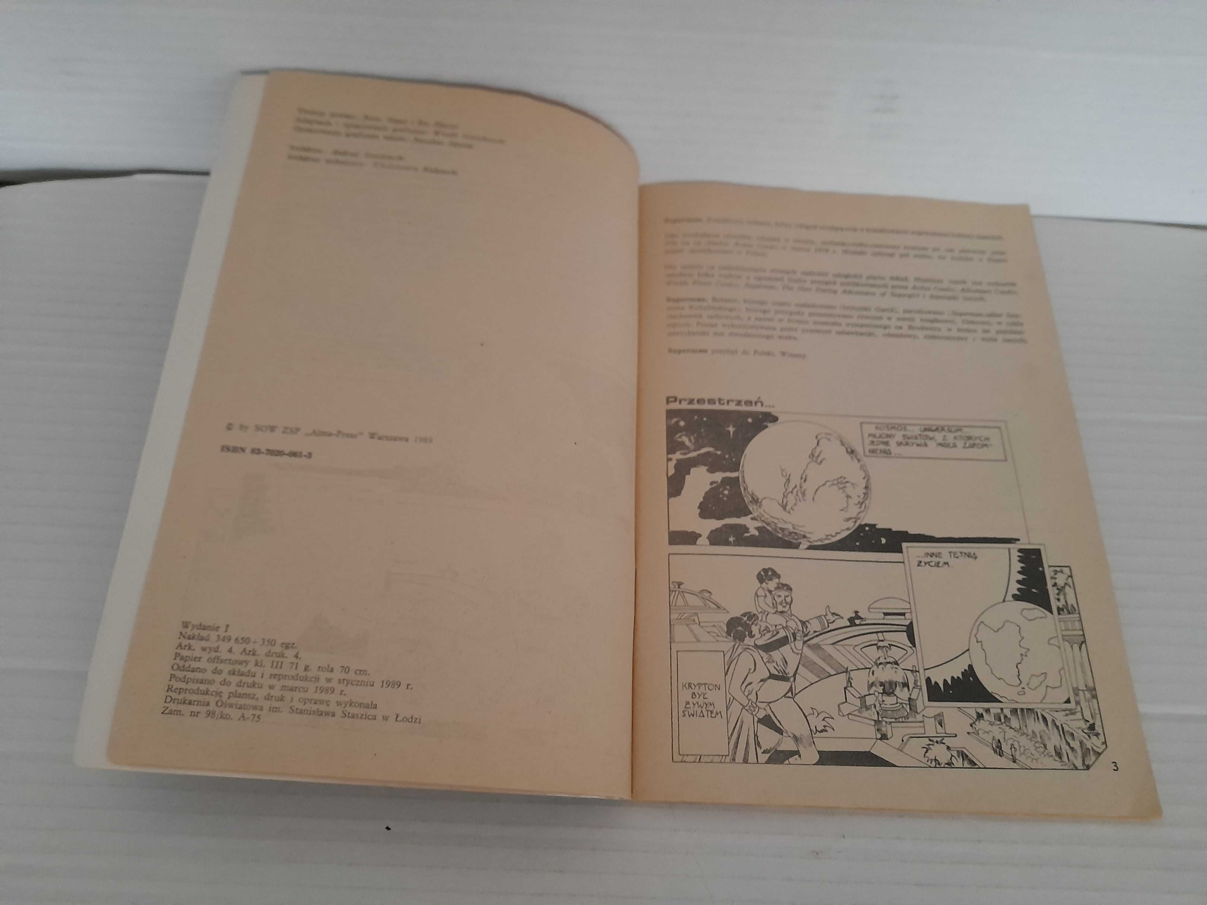 Komiks SUPERMAN - 50 LAT  1989 wydanie 1 Alma-Press Stan BDB !!!