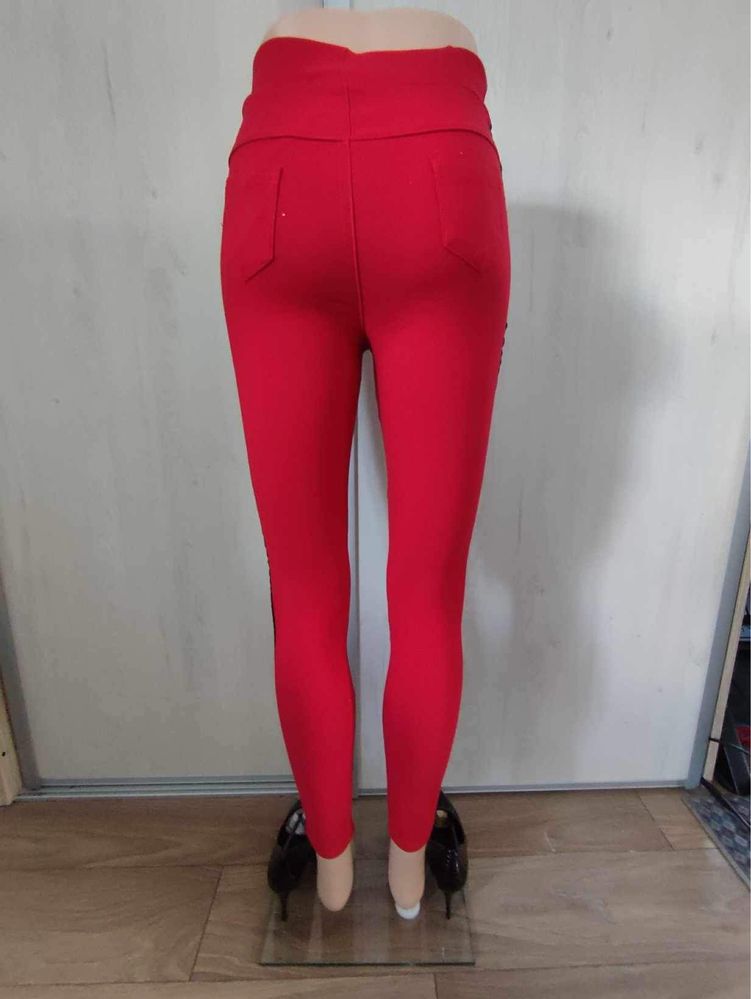 Legginsy damskie czerwone. rozmiar S/M