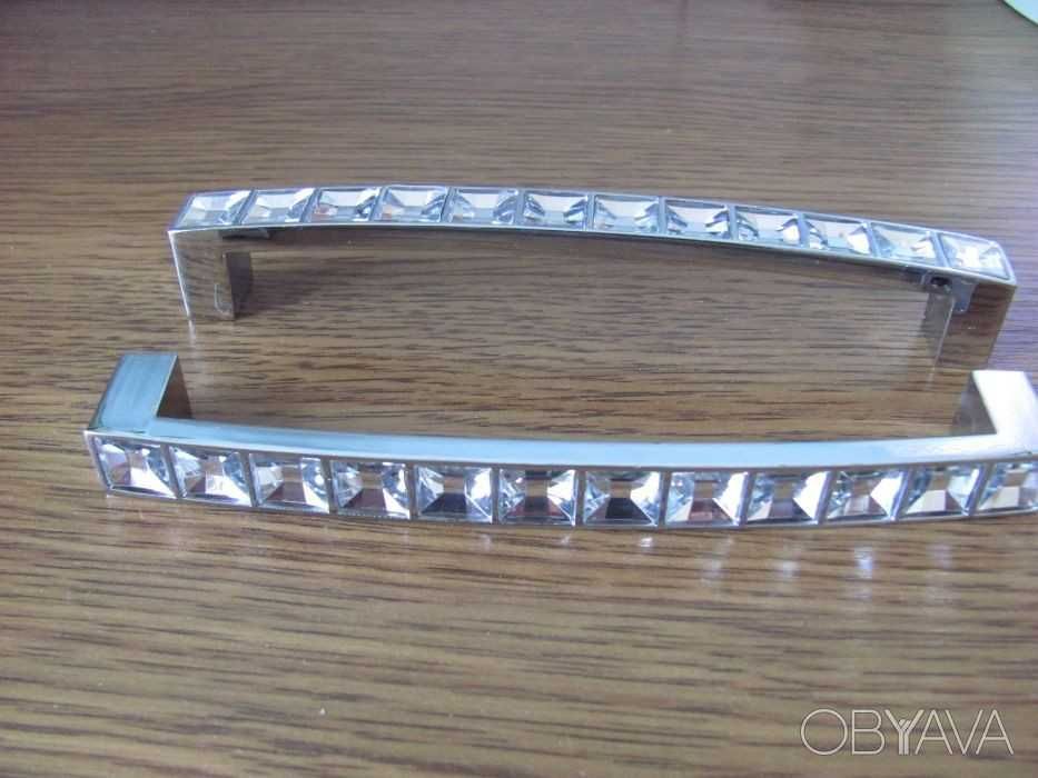 Мебельная ручка с кристаллами под Swarovski фурнитура