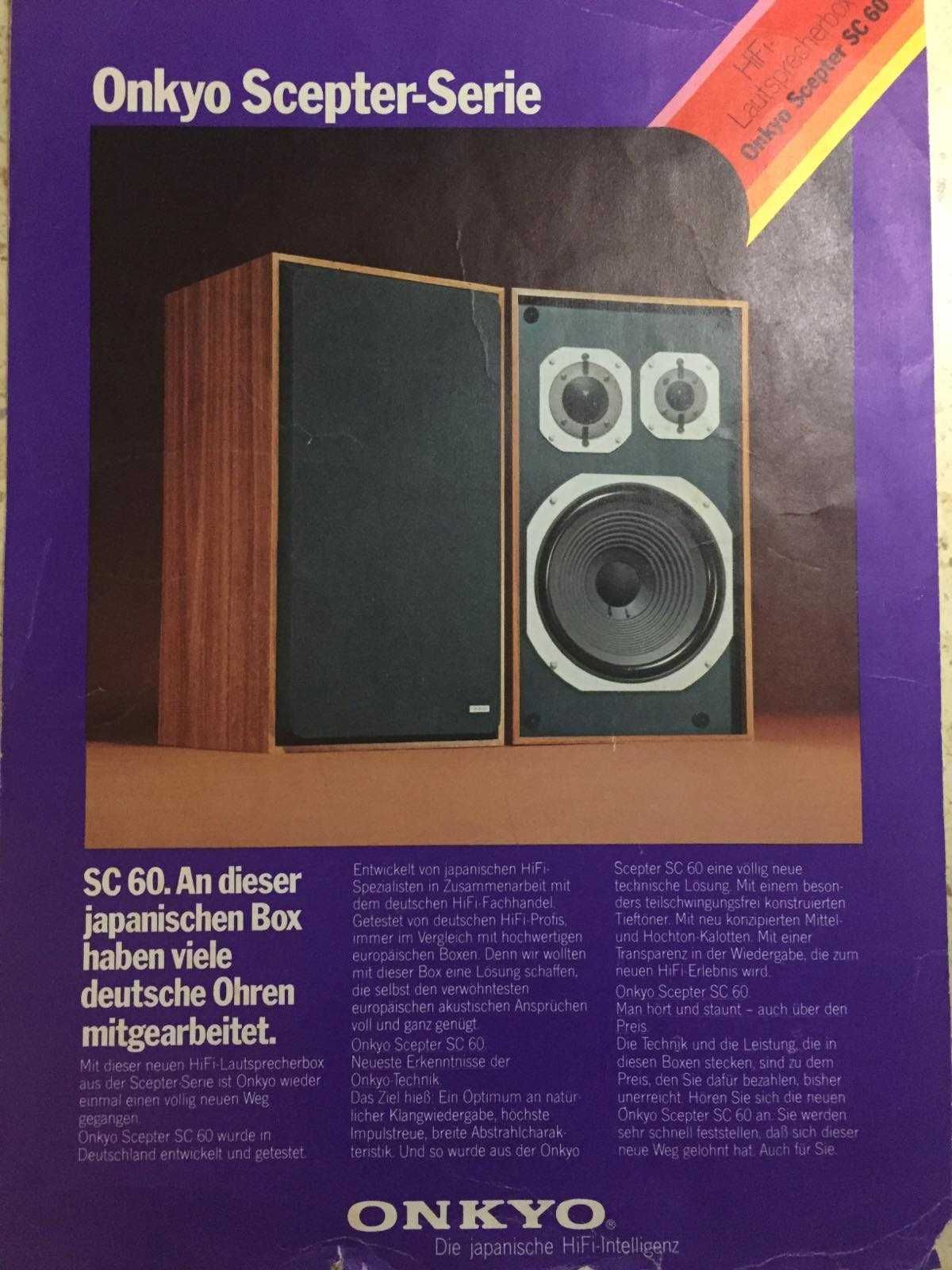 Колонки ONKYO SC-60 MK2. Состояние новых. Всё в оригинале.
