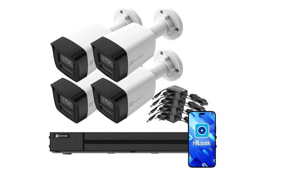 Zestaw monitoringu IP 8MPx POE EZVIZ Zewnętrzny Dual Light Dysk 2TB