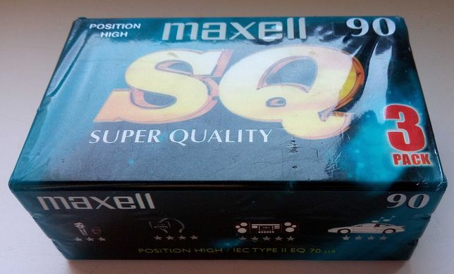 Kaseta magnetofonowa Maxell SQ 90 - 3 sztuki NOWE trójpak