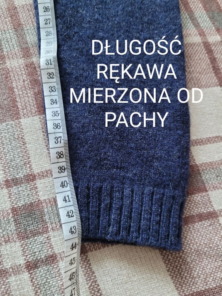 Wełniany sweter - 100% wełna lambswool rozmiar M