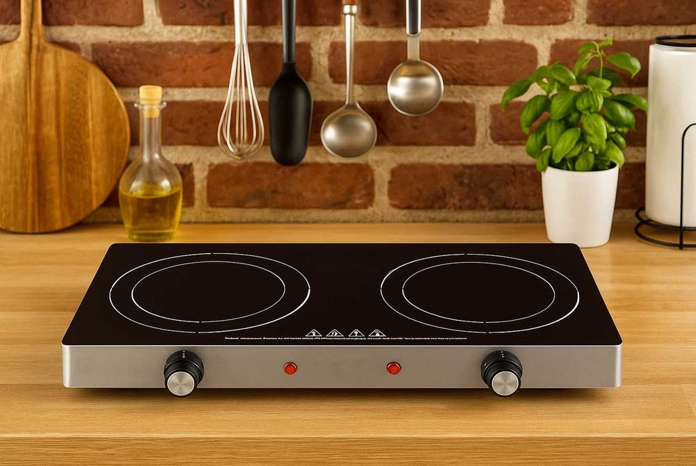 інфрачервона настільна плита 2400 Вт портативна плитка на 2 конфорки