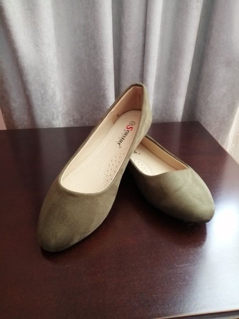 Baleriny khaki 39