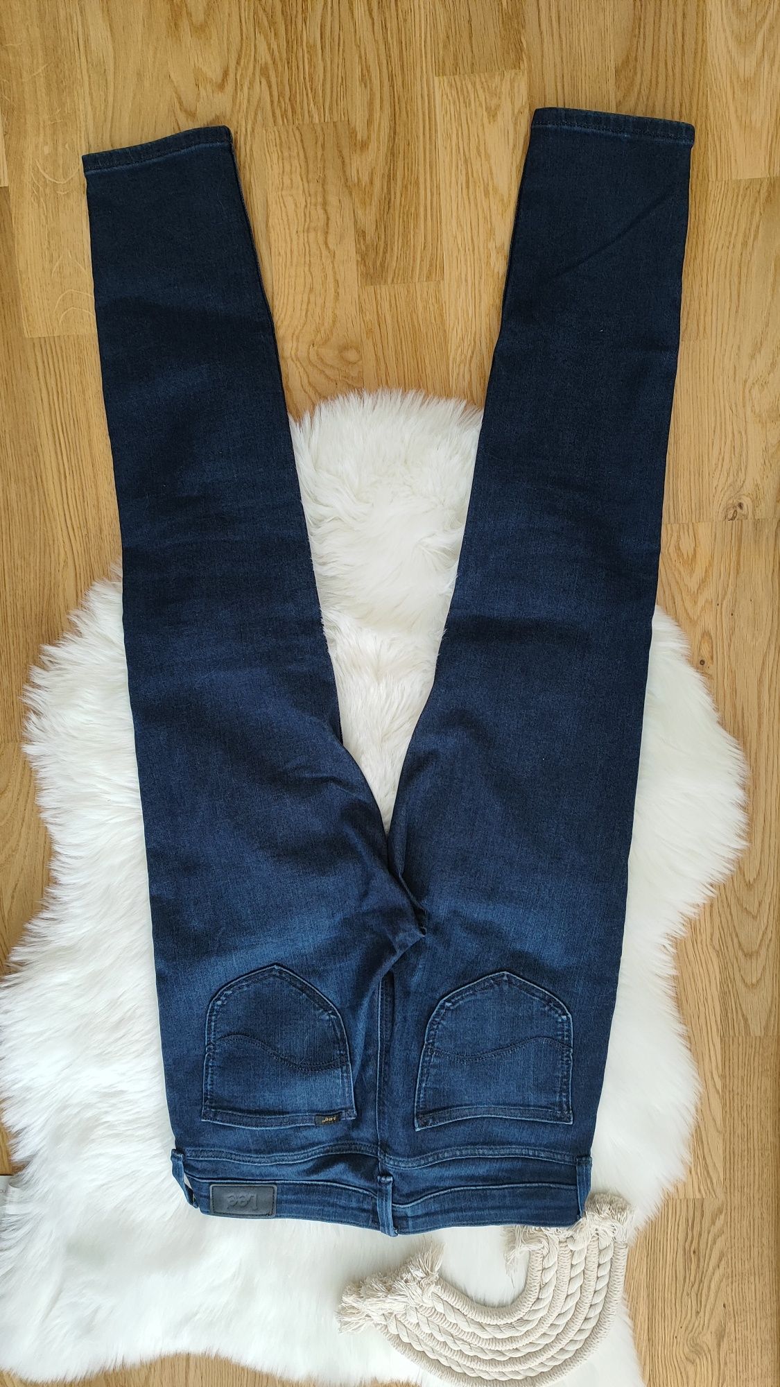 Spodnie jeans damskie Lee scarlett 27/29 ciemny granat