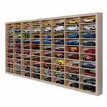 PÓŁKA ORGANIZER NA AUTKA 80 miejsc resoraki typu hot wheels sklejka