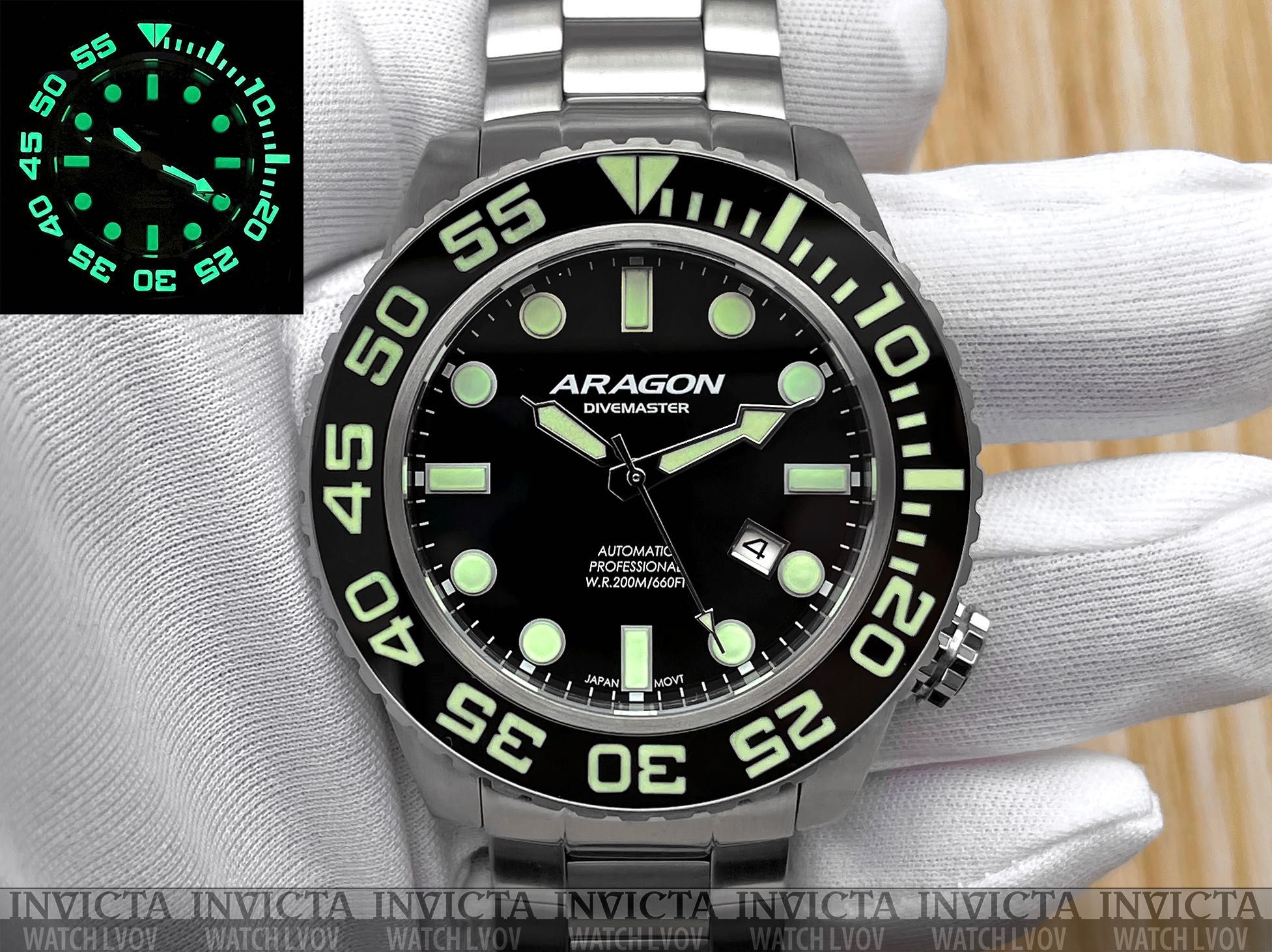 Часы ARAGON Divemaster 4 A481BLK EVO 48 mm CERAMIC SAPPHIRE Automatic