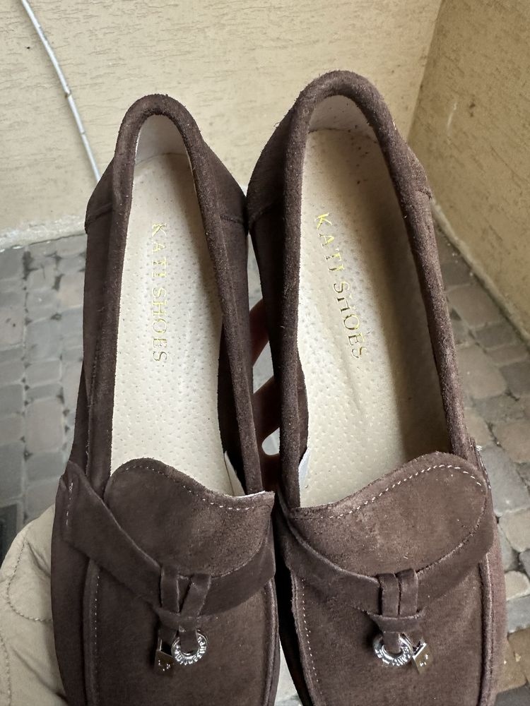 Лофери замш шоколад 36 40 ЖК СОФІЯ