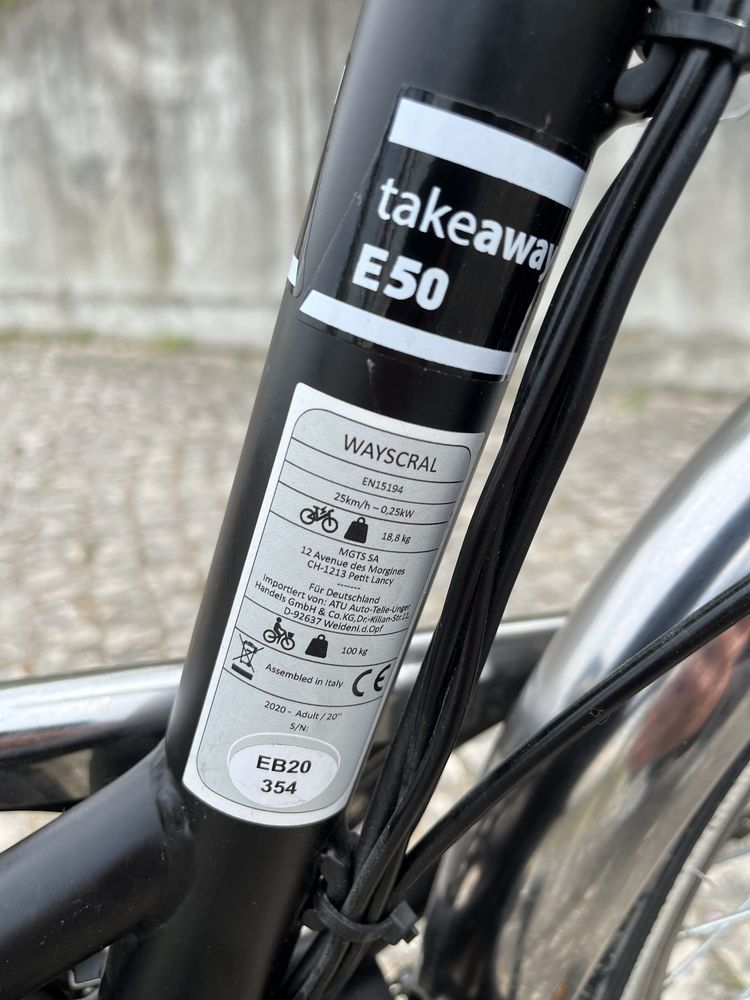 Bicicleta eletrica Wayscral Takeaway E-50
